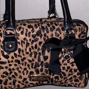 Betsey Johnson leopard print handbag